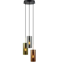 Sklep Kaja Lampa wisząca z trzema kolorowymi kloszami 106072 | Kaja Oświetlenie Outlet