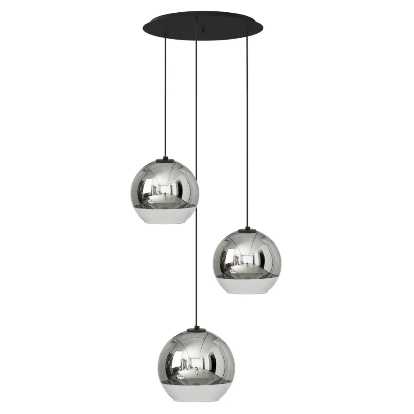 Sklep Kaja Lampa wisząca z trzema lustrzanymi kloszami 7607 | Kaja Oświetlenie chrom Best Sale