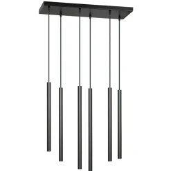 Sklep Kaja Lampa wisząca z tubami na podsufitce 552/6 | Kaja Oświetlenie czarny Outlet