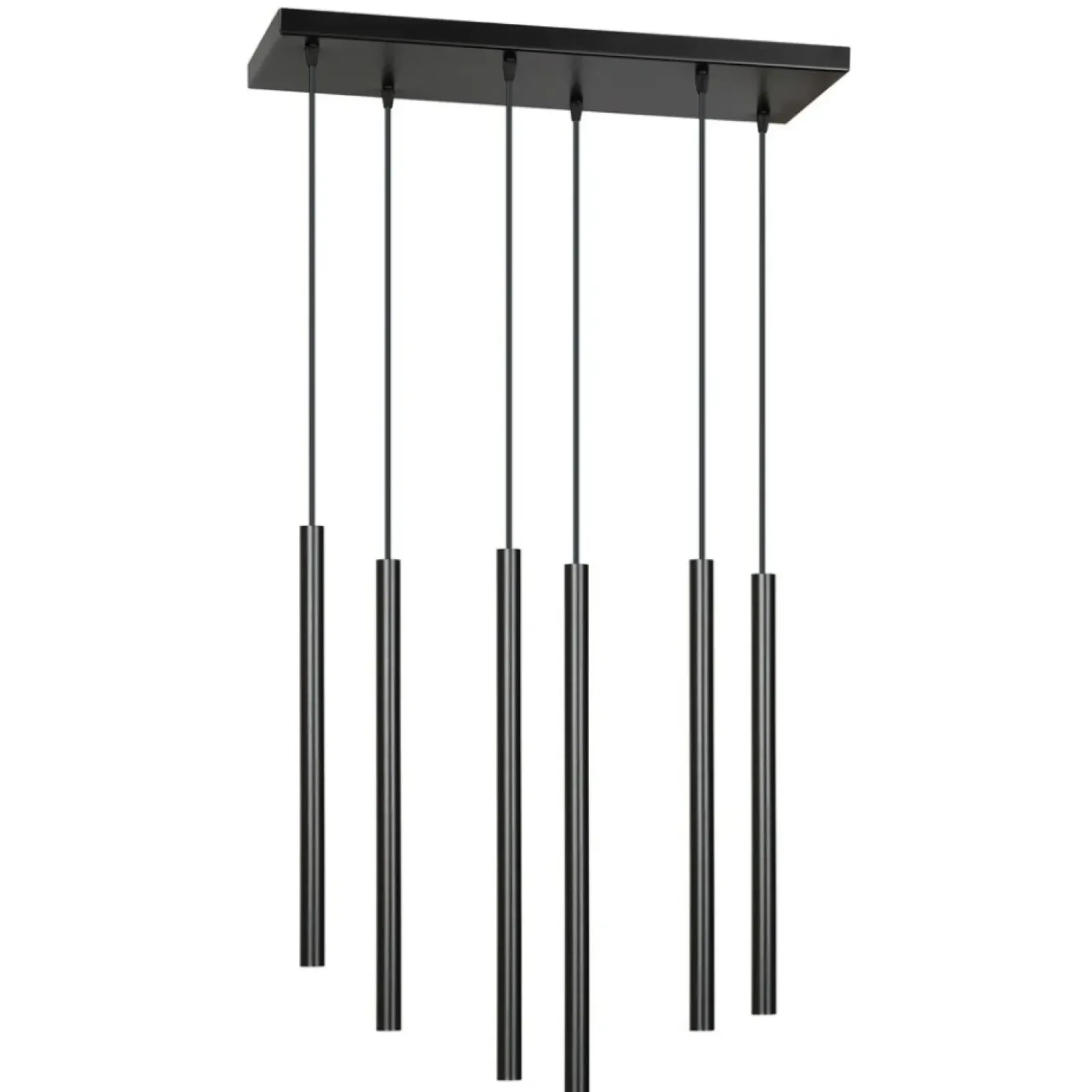Sklep Kaja Lampa wisząca z tubami na podsufitce 552/6 | Kaja Oświetlenie czarny Outlet