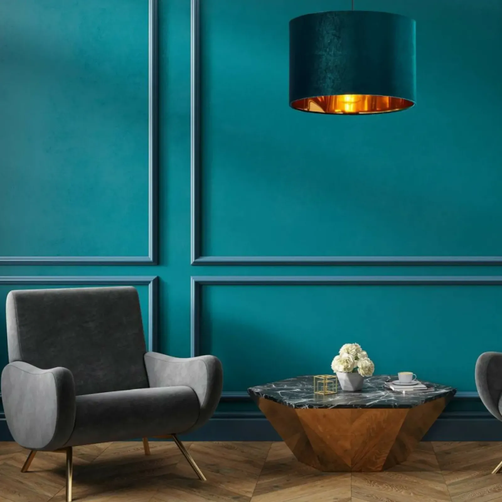 Sklep Kaja Lampa wisząca z welurowym abażurem TK 6169 TERCINO | Kaja Oświetlenie Flash Sale