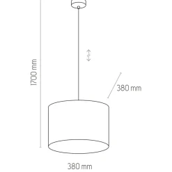Sklep Kaja Lampa wisząca z welurowym abażurem TK 6169 TERCINO | Kaja Oświetlenie Flash Sale