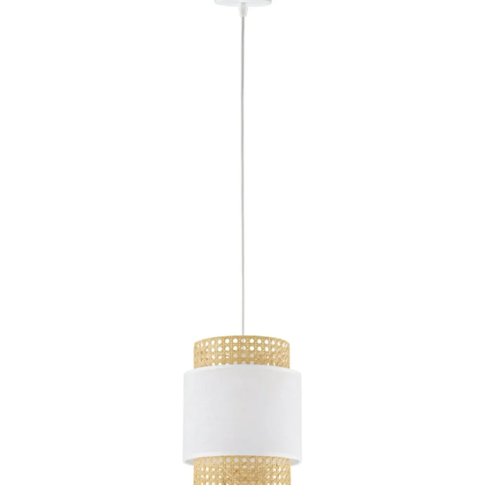 Sklep Kaja Lampa wisząca z wąskim, ratanowym abażurem TK 6528 BOHO | Kaja Clearance