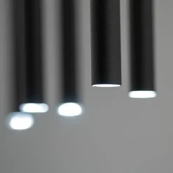 Sklep Kaja Lampa wisząca z wąskimi tubami, nad stół TK 10115 PIANO BLACK | Kaja Hot
