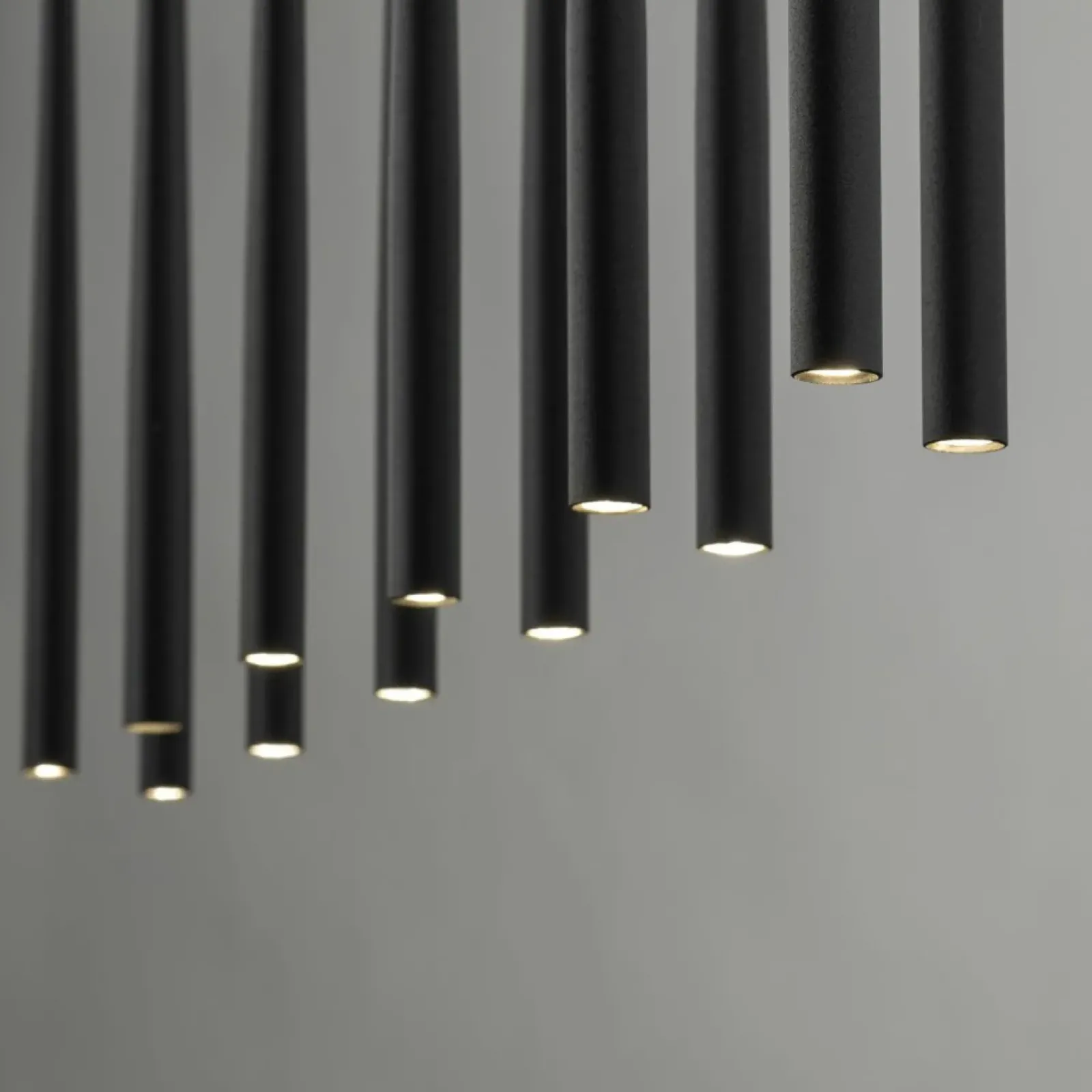 Sklep Kaja Lampa wisząca z wąskimi tubami, nad stół TK 10115 PIANO BLACK | Kaja Hot