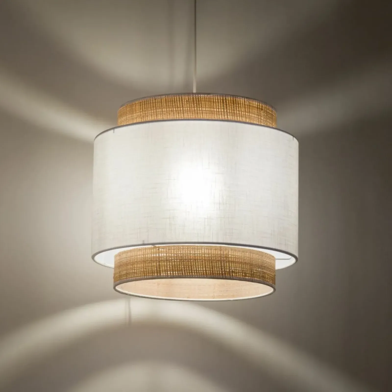 Sklep Kaja Lampa wisząca ze słomkowym abażurem boho TK 5653 serii BOHO NEW WHITE Store