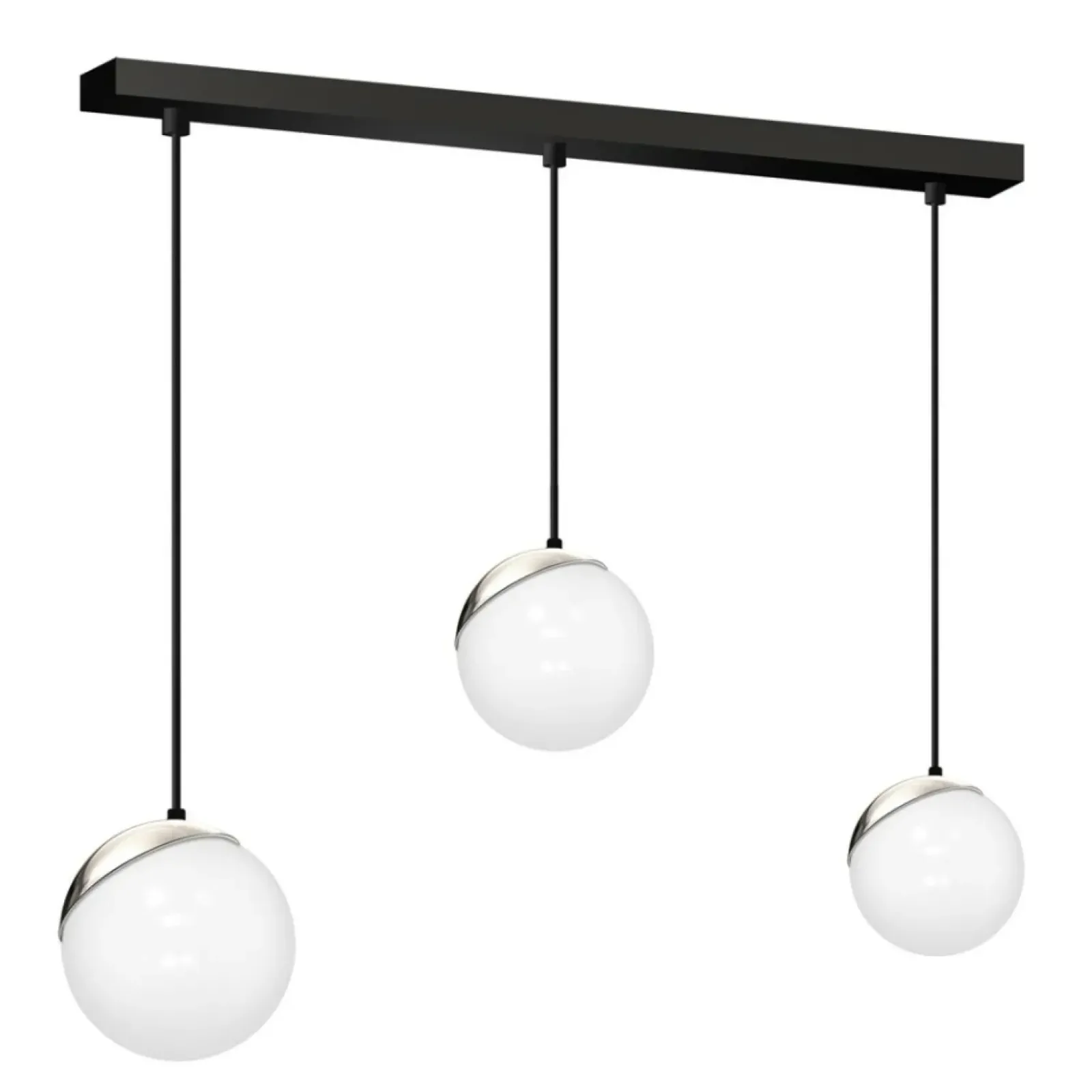 Sklep Kaja Lampa wisząca ze mi elementami MLP7238 z serii SFERA | Kaja Oświetlenie srebrny Shop