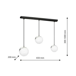 Sklep Kaja Lampa wisząca ze mi elementami MLP7238 z serii SFERA | Kaja Oświetlenie srebrny Shop