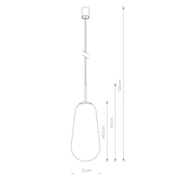 Sklep Kaja Lampa wisząca ze szklanym m kloszem 8671 | Kaja transparentny Clearance