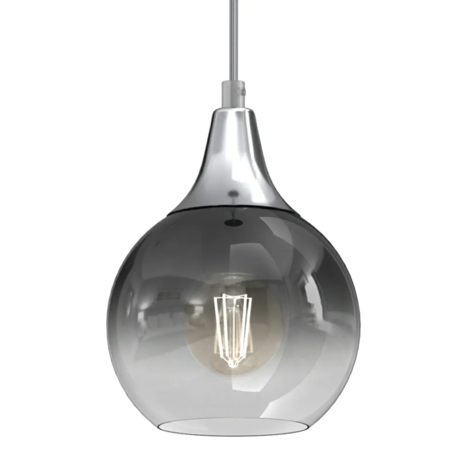 Sklep Kaja Lampa wisząca ze szklanym, szarym kloszem MLP8321 z serii MONTE | Kaja Oświetlen Flash Sale