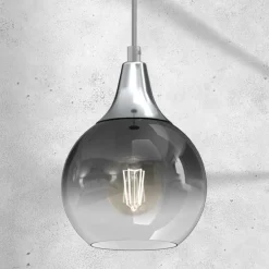 Sklep Kaja Lampa wisząca ze szklanym, szarym kloszem MLP8321 z serii MONTE | Kaja Oświetlen Flash Sale