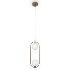 Sklep Kaja Lampa wisząca, złota elipsa z kloszami MOD013PL-02BS1 z serii RING Clearance