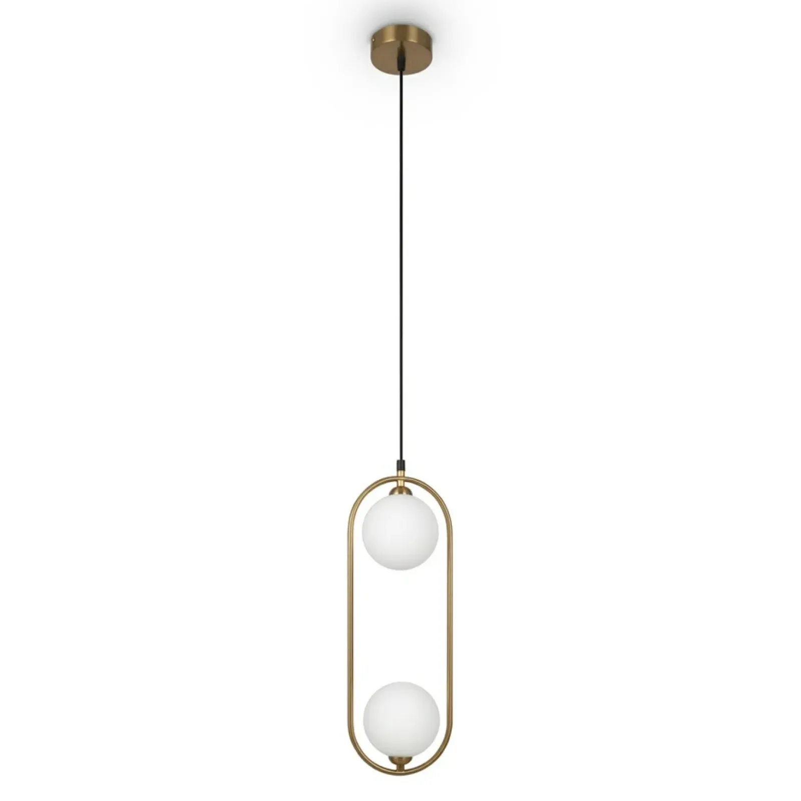 Sklep Kaja Lampa wisząca, złota elipsa z kloszami MOD013PL-02BS1 z serii RING Clearance