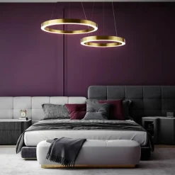 Sklep Kaja Lampa wisząca, złota obręcz z LED-em MOD415PL-L45BS4K z serii SATURNO mosiądz Outlet
