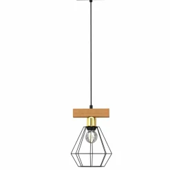 Sklep Kaja Lampa wisząca, złota oprawka, drewniana ozdoba LX 4104 z serii VASTRA Clearance