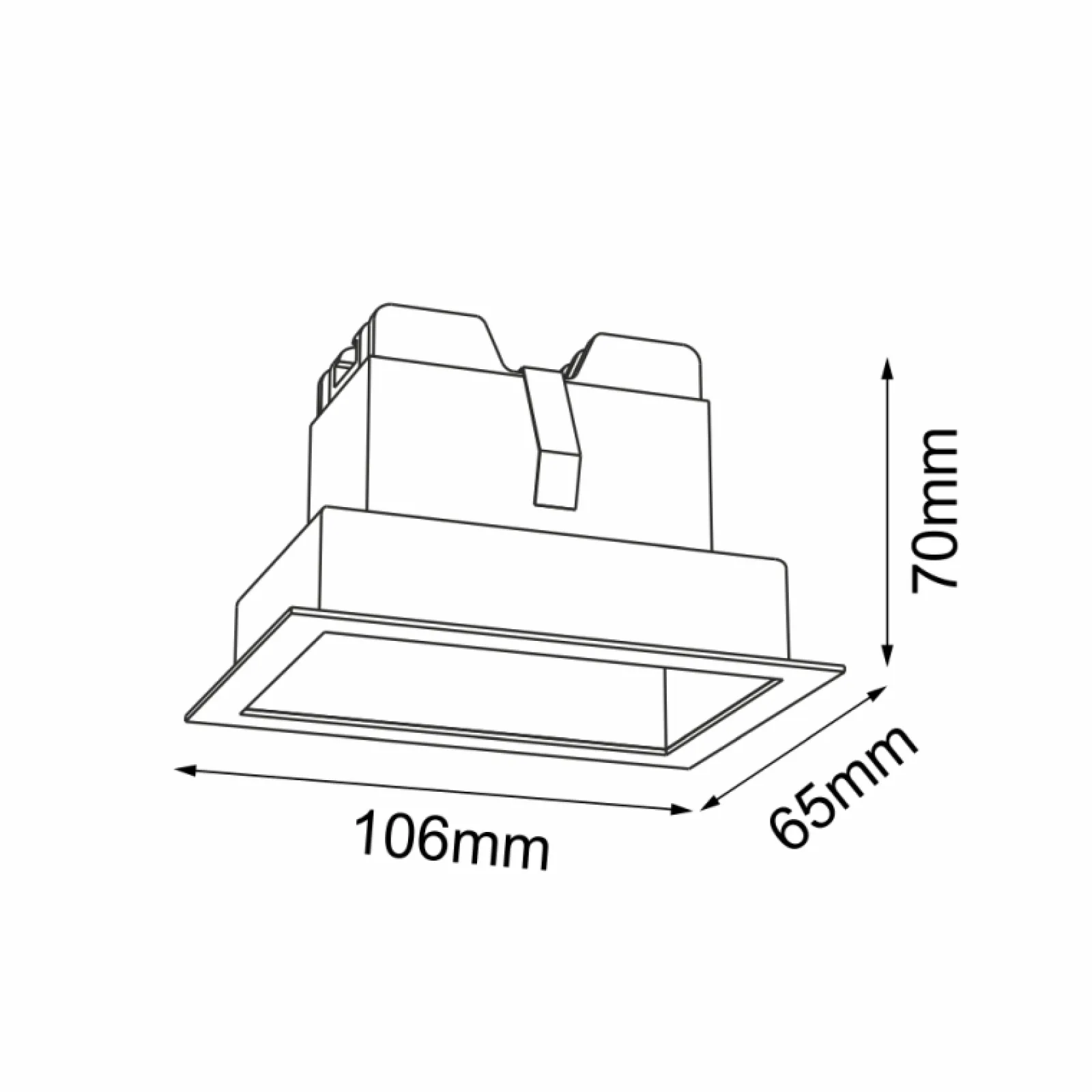 Sklep Kaja Lampa wpuszczana, ciepłe światło LED 4W 3000K ANT 3044 A-GLARE | Kaja* Oprawy Podtynkowe|Lampy Led