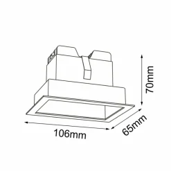 Sklep Kaja Lampa wpuszczana, światło LED 4W 4000K ANT 3043 A-GLARE | Kaja* Lampy Led|Oprawy Podtynkowe