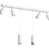 Sklep Kaja Lampa z 2 wiszącymi tubami i 4 reflektorami LX 9663 SHIFT | Kaja New