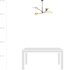 Sklep Kaja Lampa z biało-złotymi, otwartymi abażurami 1107/4 LOTUS | Kaja Fashion