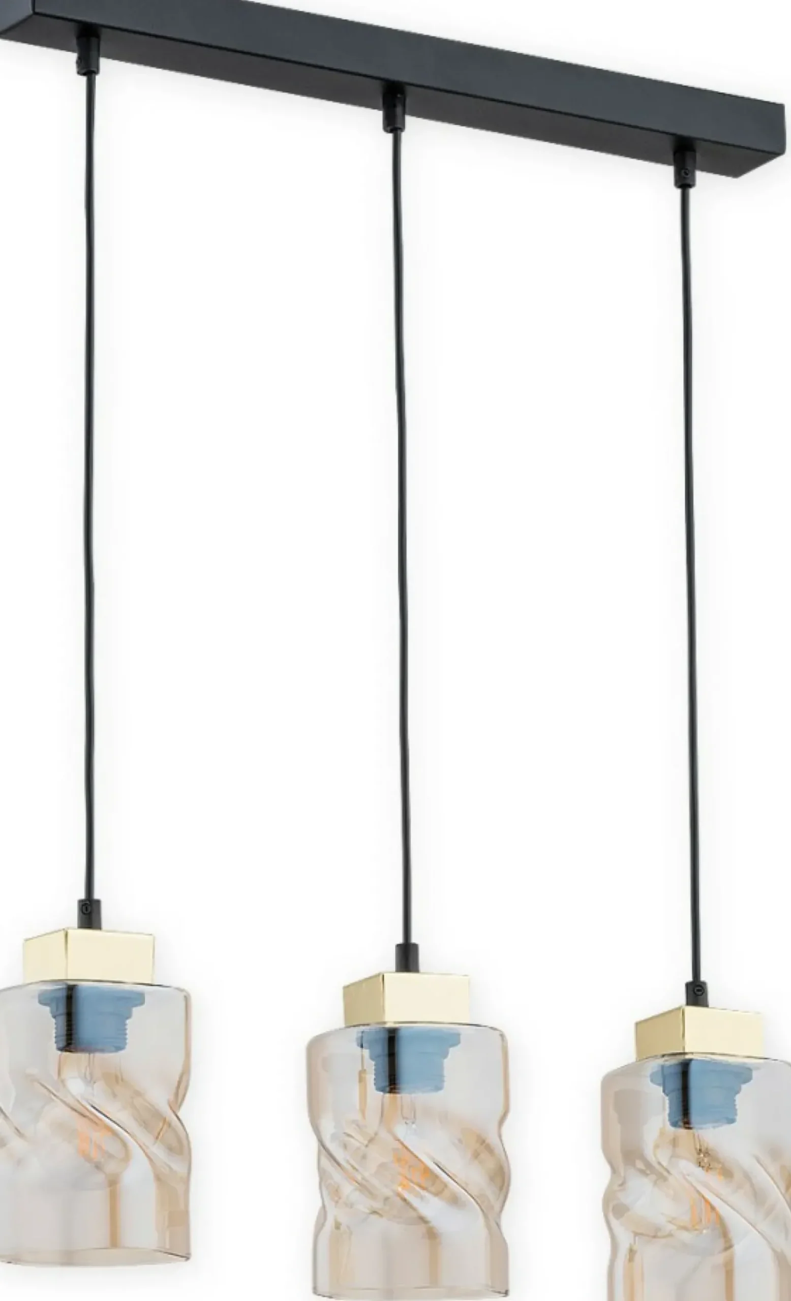 Sklep Kaja Lampa z bursztynowymi kloszami O2963 W3 CZA ZL MERU | Kaja Oświetlenie Flash Sale