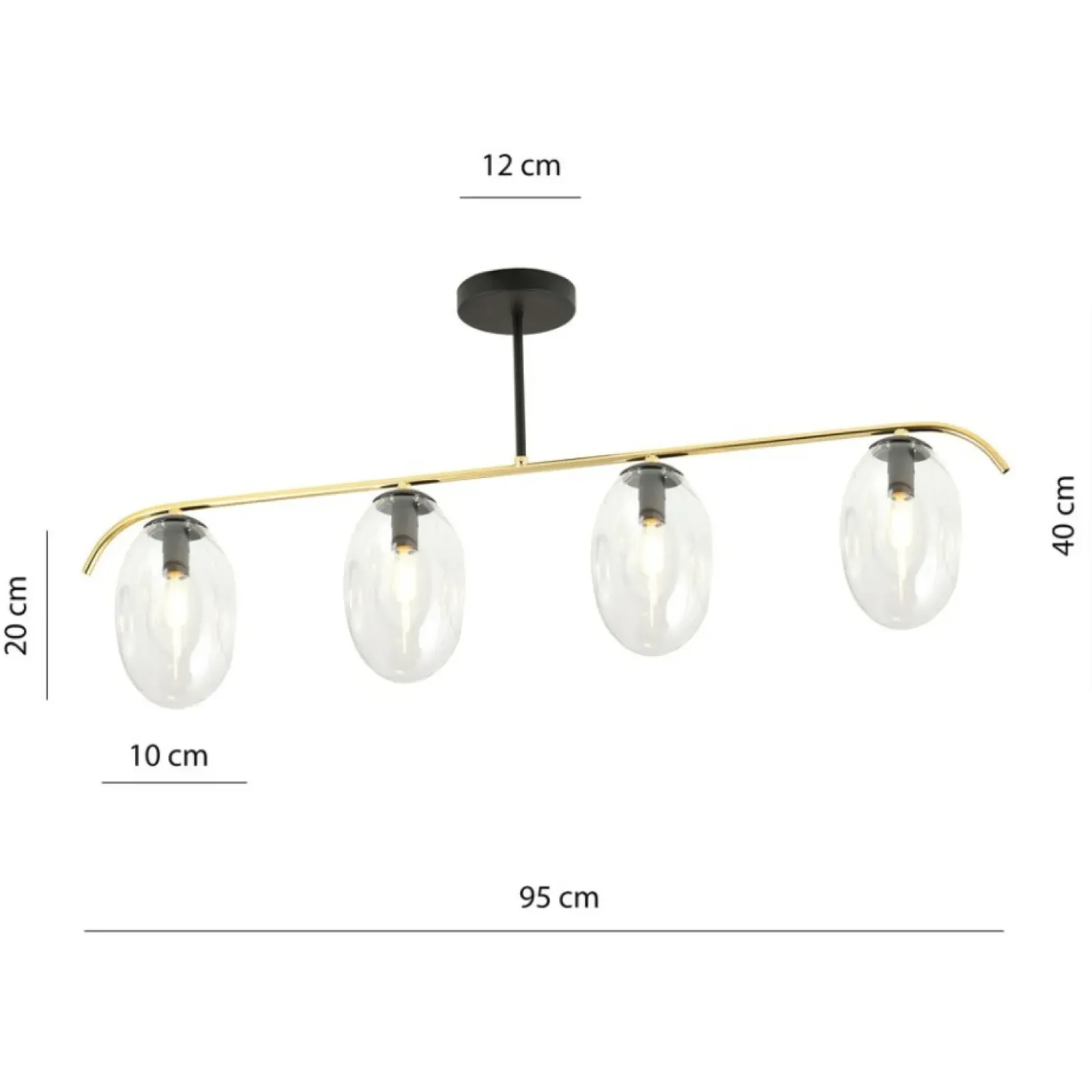 Sklep Kaja Lampa z czterema kloszami o unikalnym kształcie 1279/4 z serii FINES Cheap