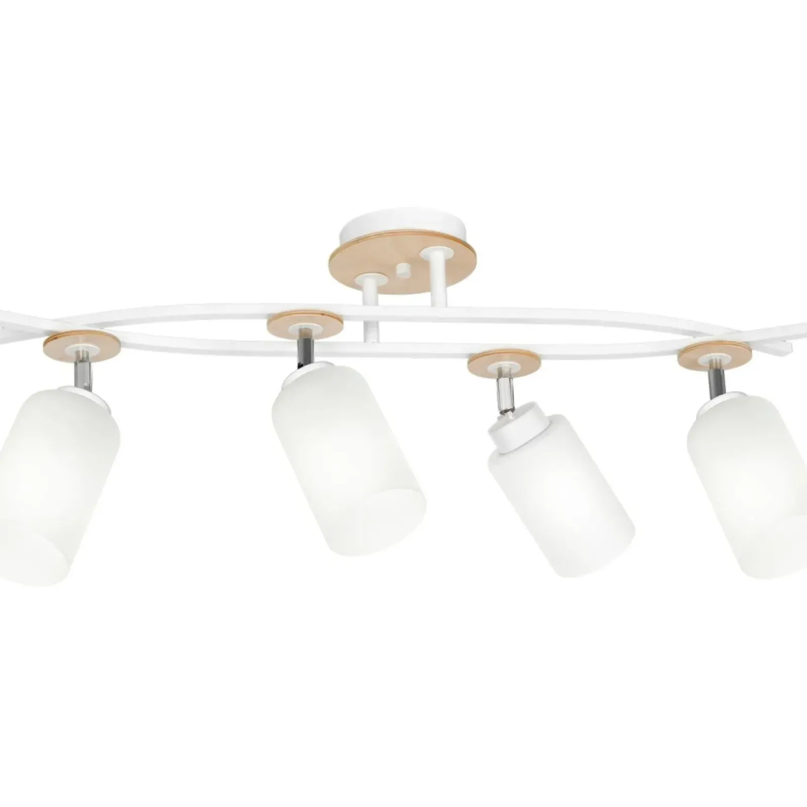 Sklep Kaja Lampa z czterema reflektorami, drewniane ozdoby LX 1519 z serii TOKIO Outlet
