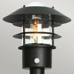Sklep Kaja Lampa z czujnikiem ruchu HELSINGOR-PIR-BOL-BK z serii HELSINGOR* Lampy Ogrodowe Stojące