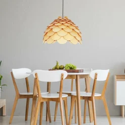 Sklep Kaja Lampa z drewnianym abażurem ⌀35cm LP-101335/1P S BURGO | Kaja Clearance