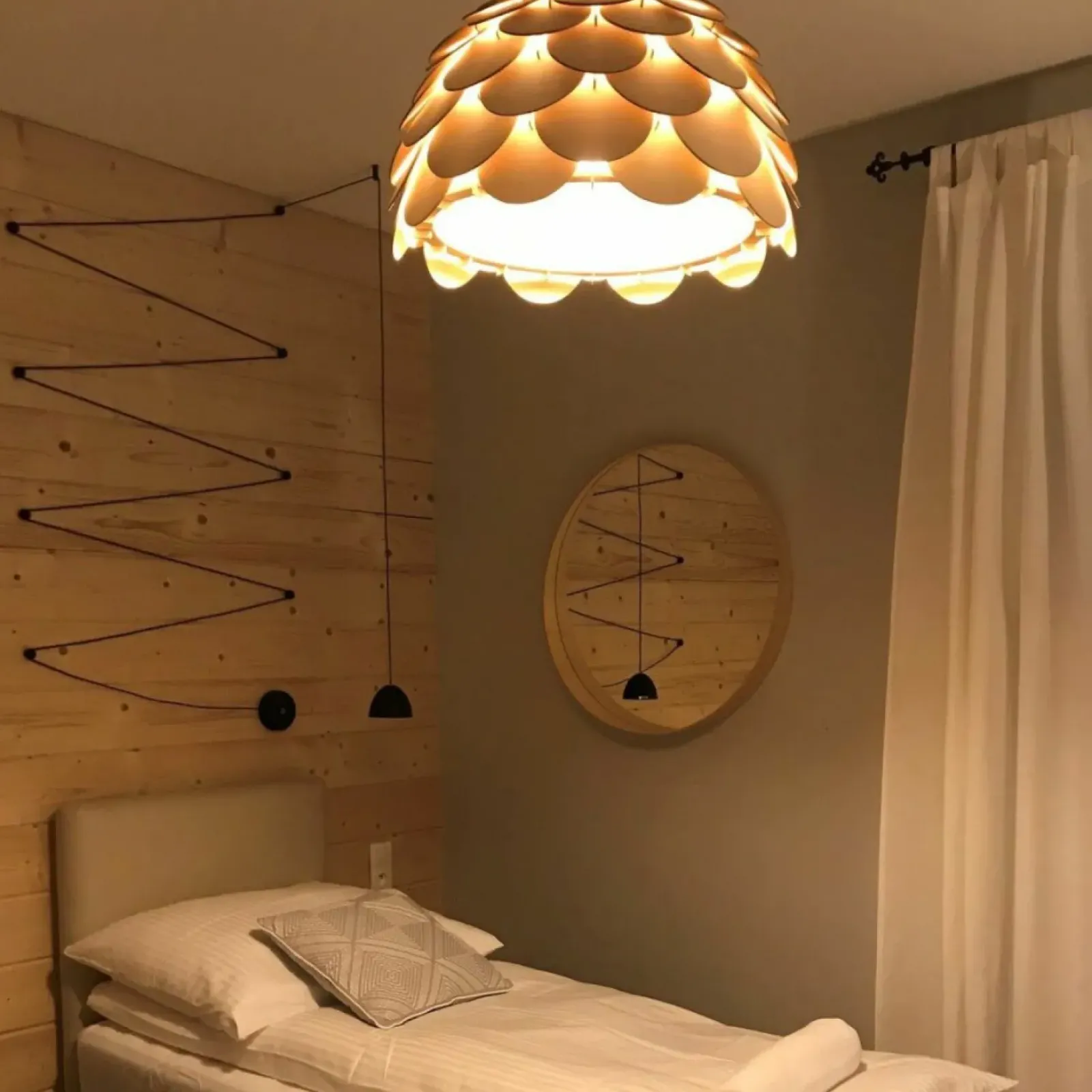 Sklep Kaja Lampa z drewnianym abażurem ⌀35cm LP-101335/1P S BURGO | Kaja Clearance