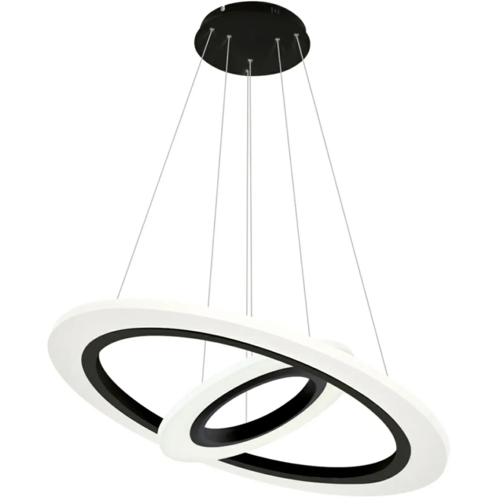 Sklep Kaja Lampa z dwoma ledowymi obręczami ⌀50 ⌀30 ML348 COSMO | Kaja czarny Best Sale