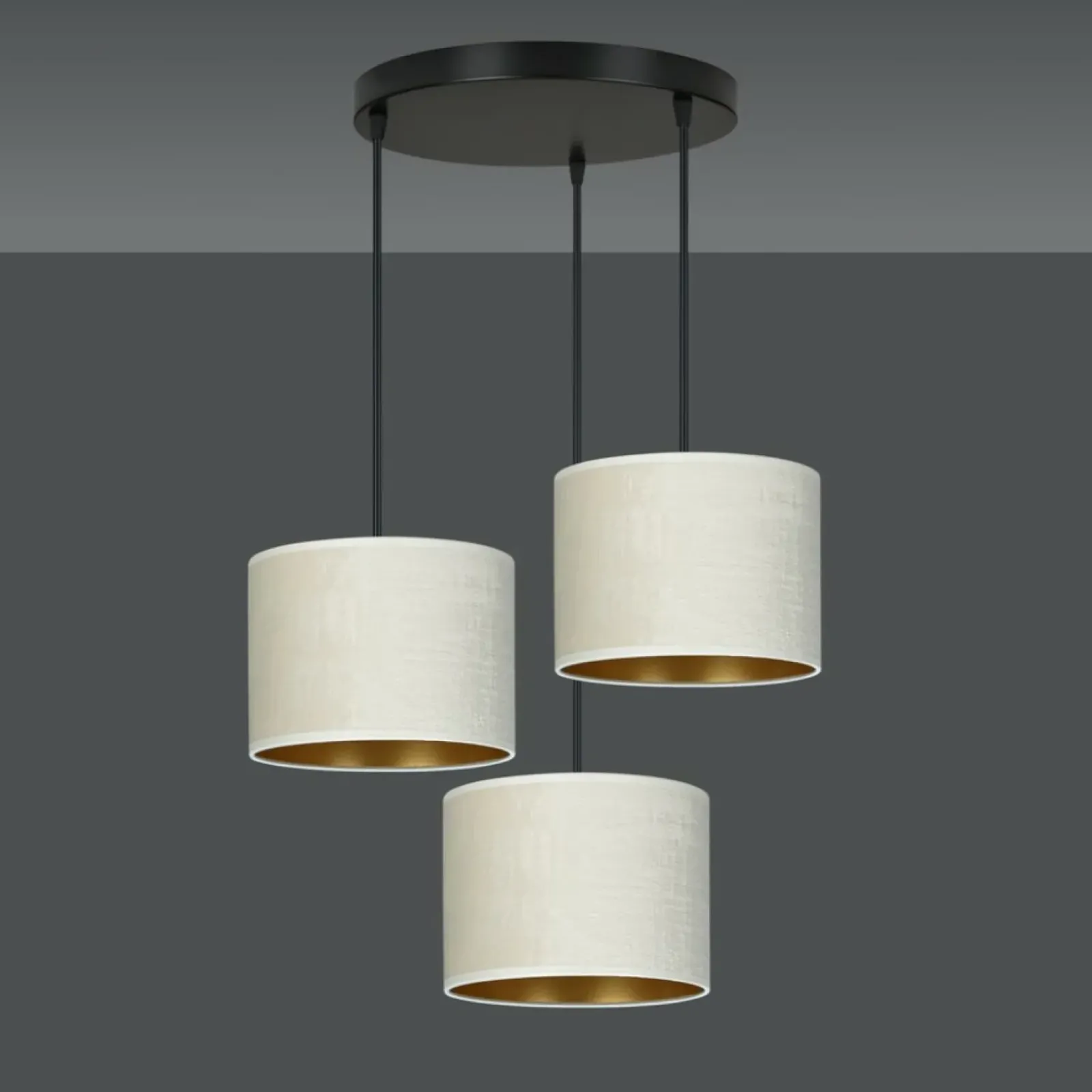 Sklep Kaja Lampa z dwukolorowymi abażurami 1052/3PREM HILDE PREMIUM | Kaja Fashion