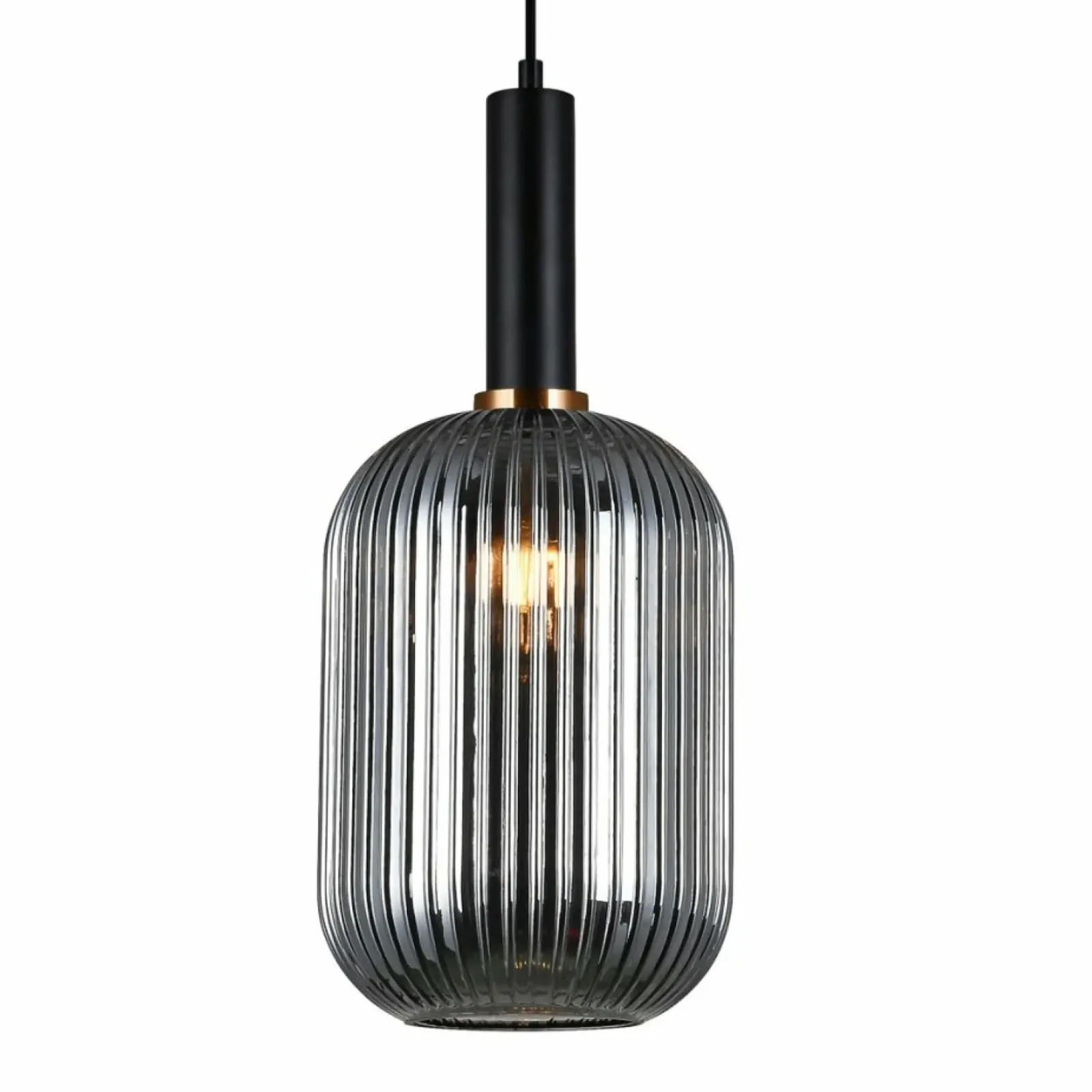 Sklep Kaja Lampa z dymionym kloszem PND-5588-1L-BK+SG ANTIOLA | Kaja Oświetlenie Cheap