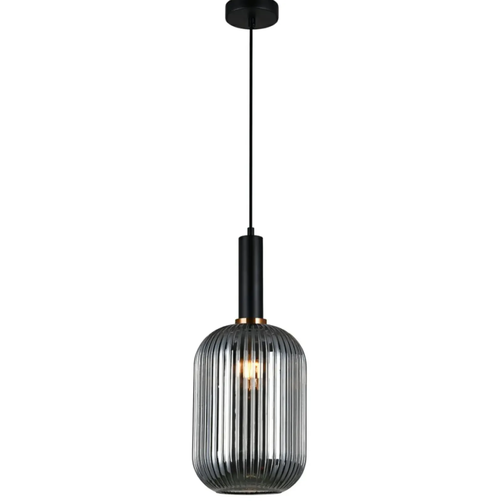 Sklep Kaja Lampa z dymionym kloszem PND-5588-1L-BK+SG ANTIOLA | Kaja Oświetlenie Cheap