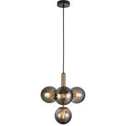 Sklep Kaja Lampa z dymionymi kloszami PND-2324-4B BRO+SG RAVENA | Kaja Outlet