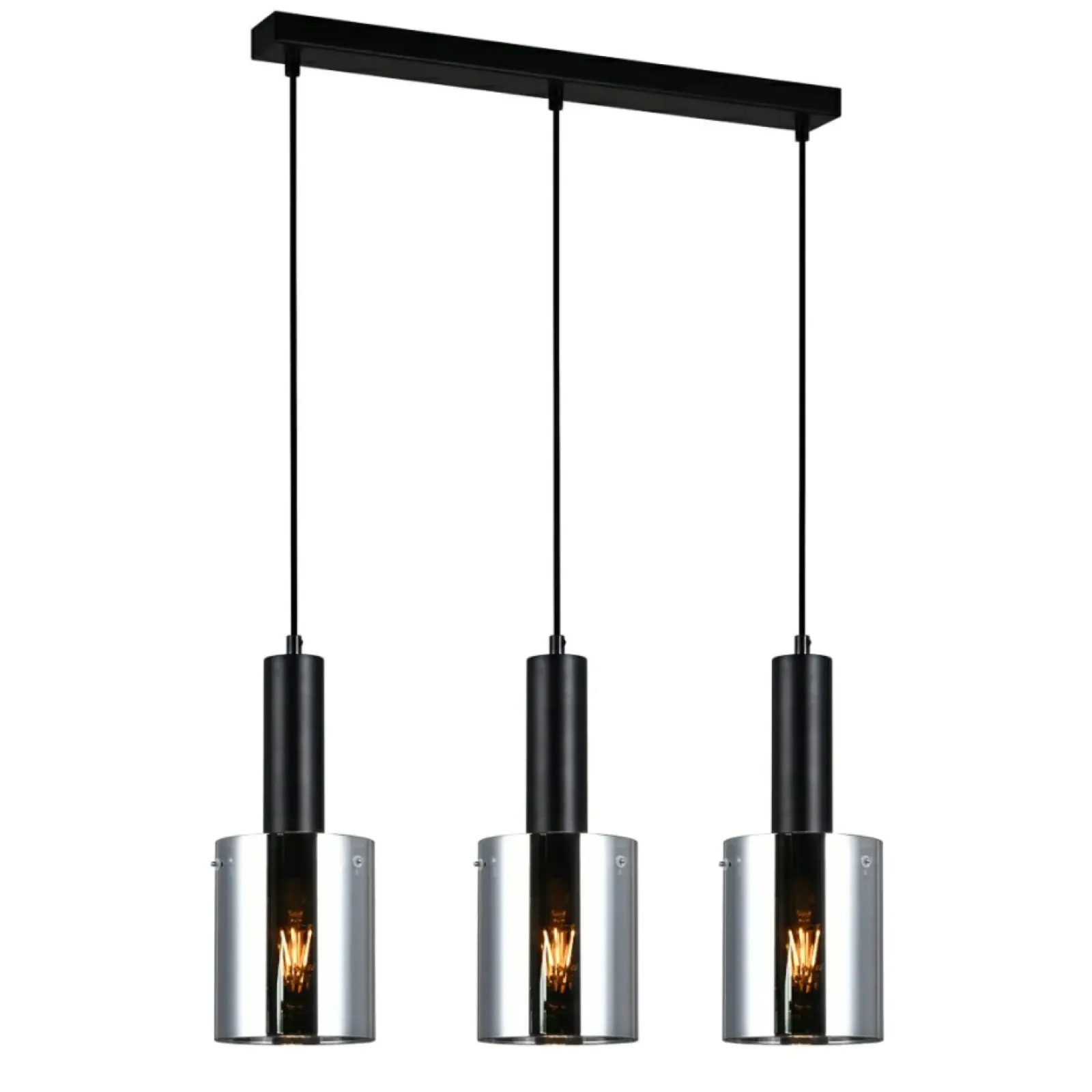 Sklep Kaja Lampa z dymionymi kloszami PND-5581-3-BK+SG SARDO | Kaja Oświetlenie Clearance