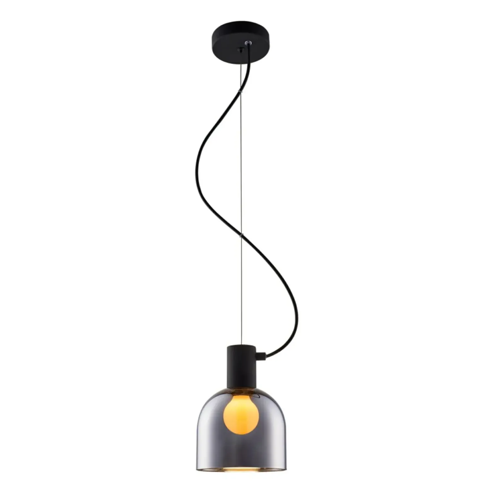 Sklep Kaja Lampa z grafitowym kloszem MD1918-1S-CHROME LAZARO| Kaja Oświetlenie Clearance