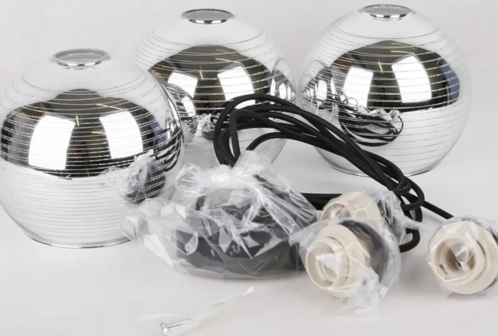 Sklep Kaja Lampa z kloszami na czarnych zwisach 33-62840 TRIO | Kaja Oświetlenie* Randole Tradycyjne