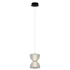 Sklep Kaja Lampa z kloszem w kształcie klepsydry PND-83949-1-BK TICA | Kaja Fashion