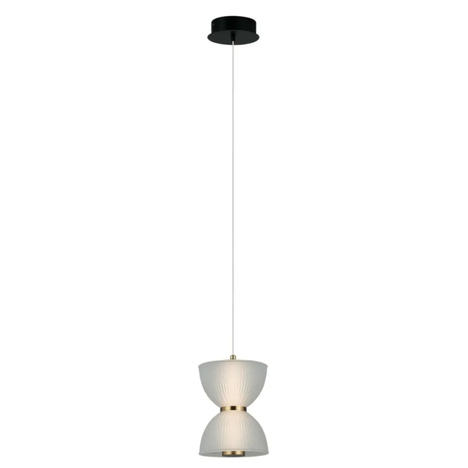 Sklep Kaja Lampa z kloszem w kształcie klepsydry PND-83949-1-BK TICA | Kaja Fashion
