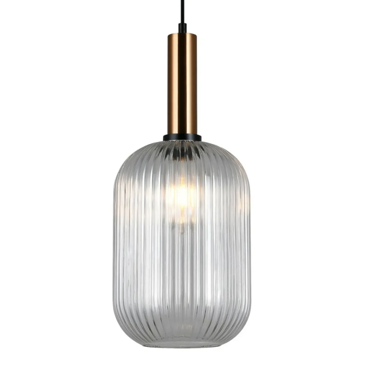 Sklep Kaja Lampa z kryształowym kloszem PND-5588-1L-BRO+CL ANTIOLA | Kaja New