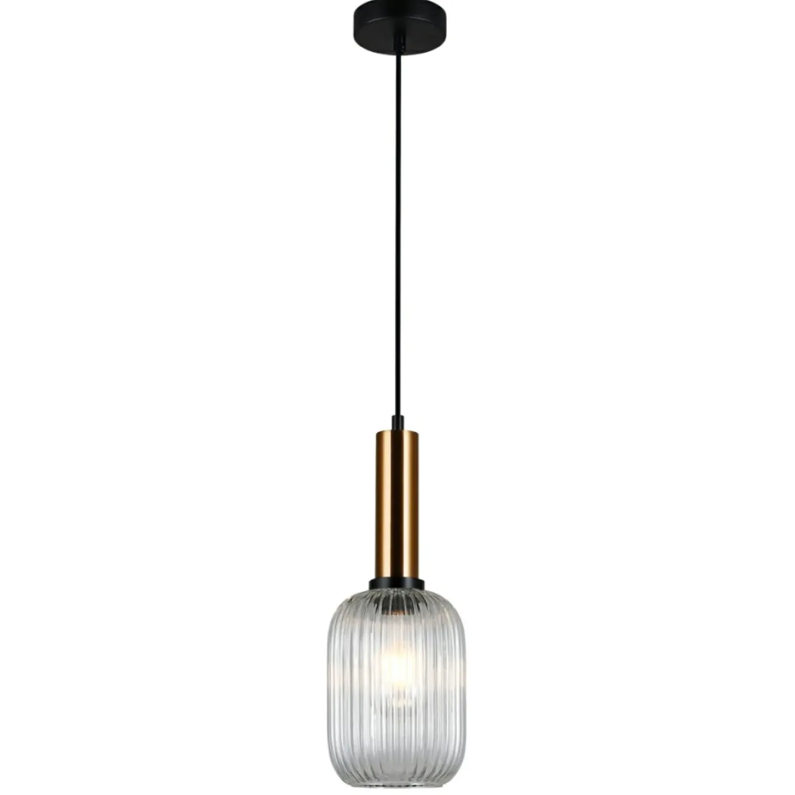 Sklep Kaja Lampa z kryształowym kloszem PND-5588-1M-BRO+CL ANTIOLA | Kaja Cheap