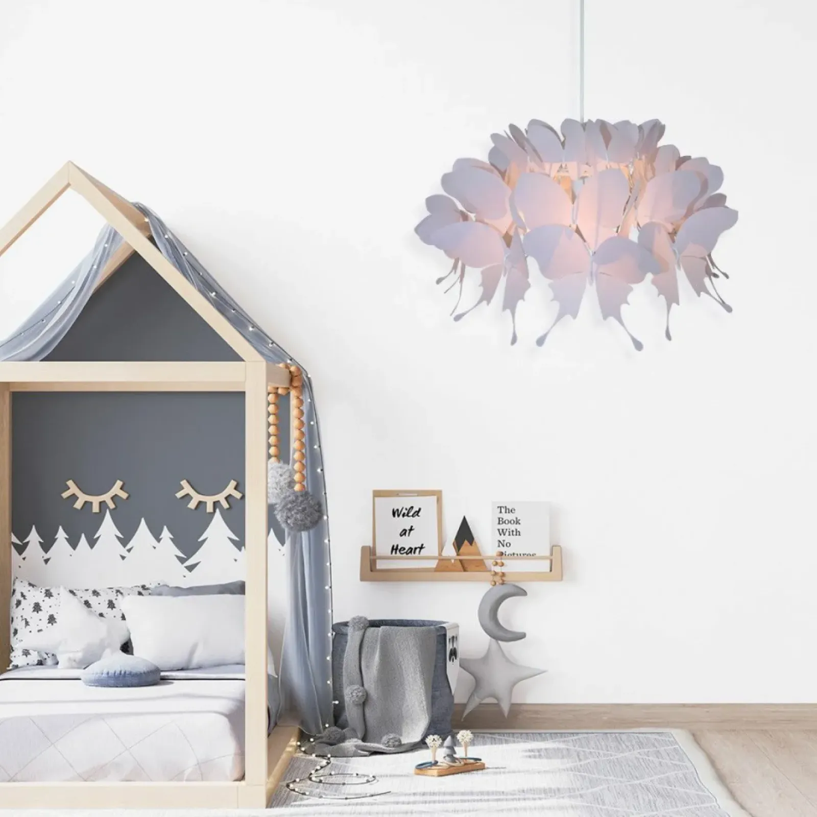 Sklep Kaja Lampa z motylkami LP-MD088-3439A/1P RÓŻOWY FARFALLA | Kaja Oświetlenie Sale