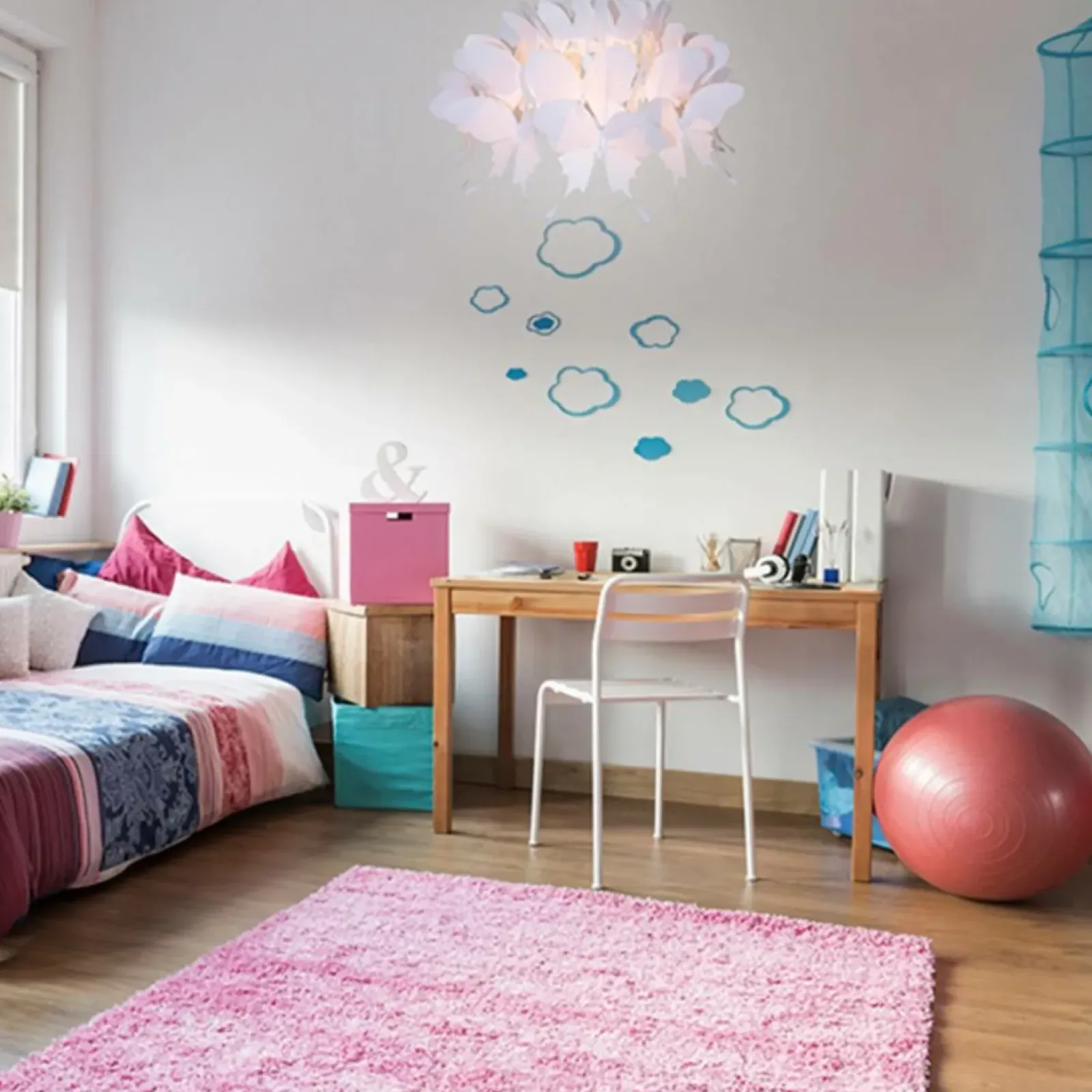 Sklep Kaja Lampa z motylkami LP-MD088-3439A/1P RÓŻOWY FARFALLA | Kaja Oświetlenie Sale
