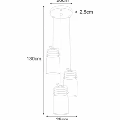 Sklep Kaja Lampa z ozdobnymi kloszami - słoiki K-8004A-3 RAVEN | Kaja Oświetlenie brąz Flash Sale