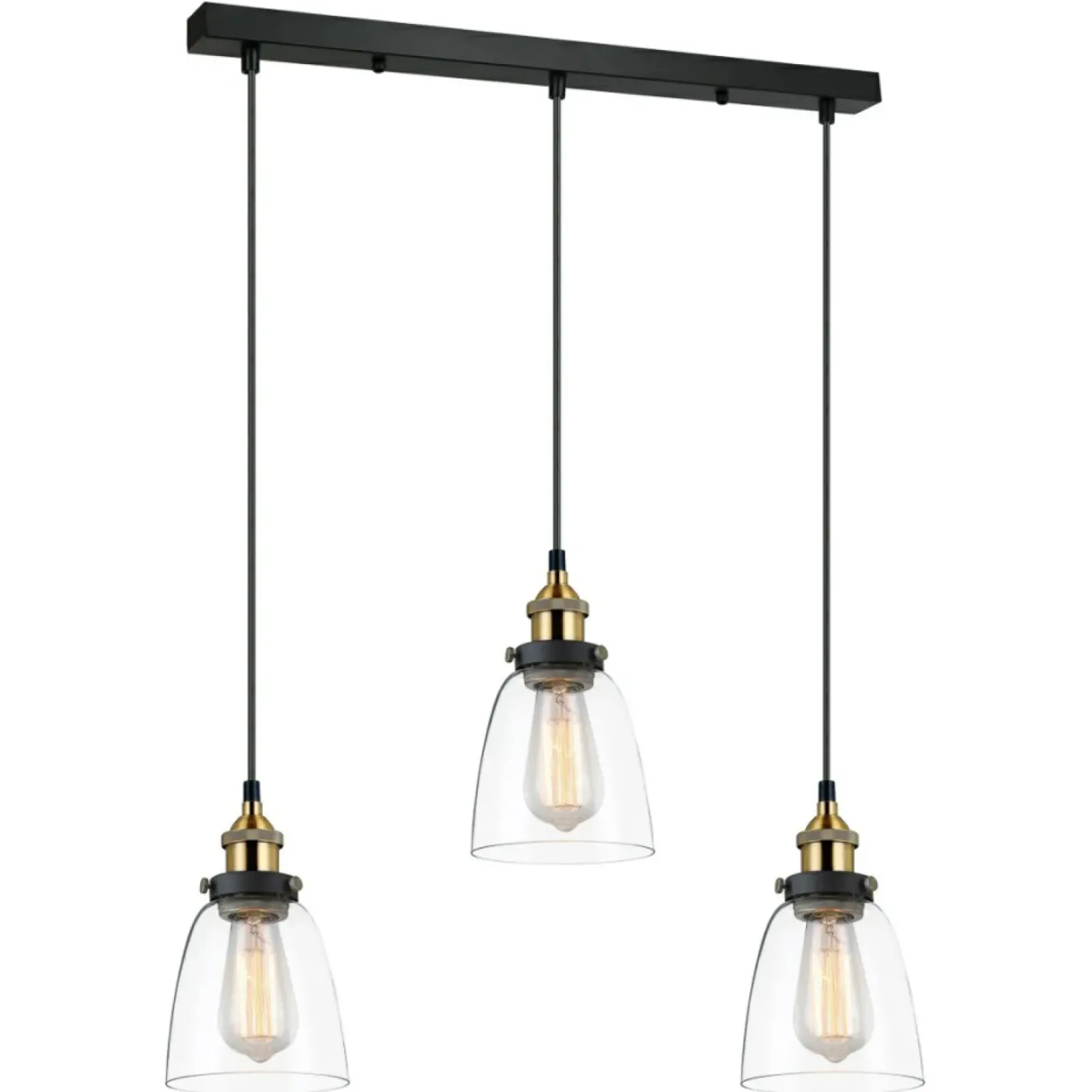 Sklep Kaja Lampa z przezroczystymi kloszami MDM-2563/3 GD+CL FRANCIS | Kaja Hot
