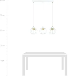 Sklep Kaja Lampa z regulacją wysokości - trzy druciane kule 1224/3 z serii AJAX Shop
