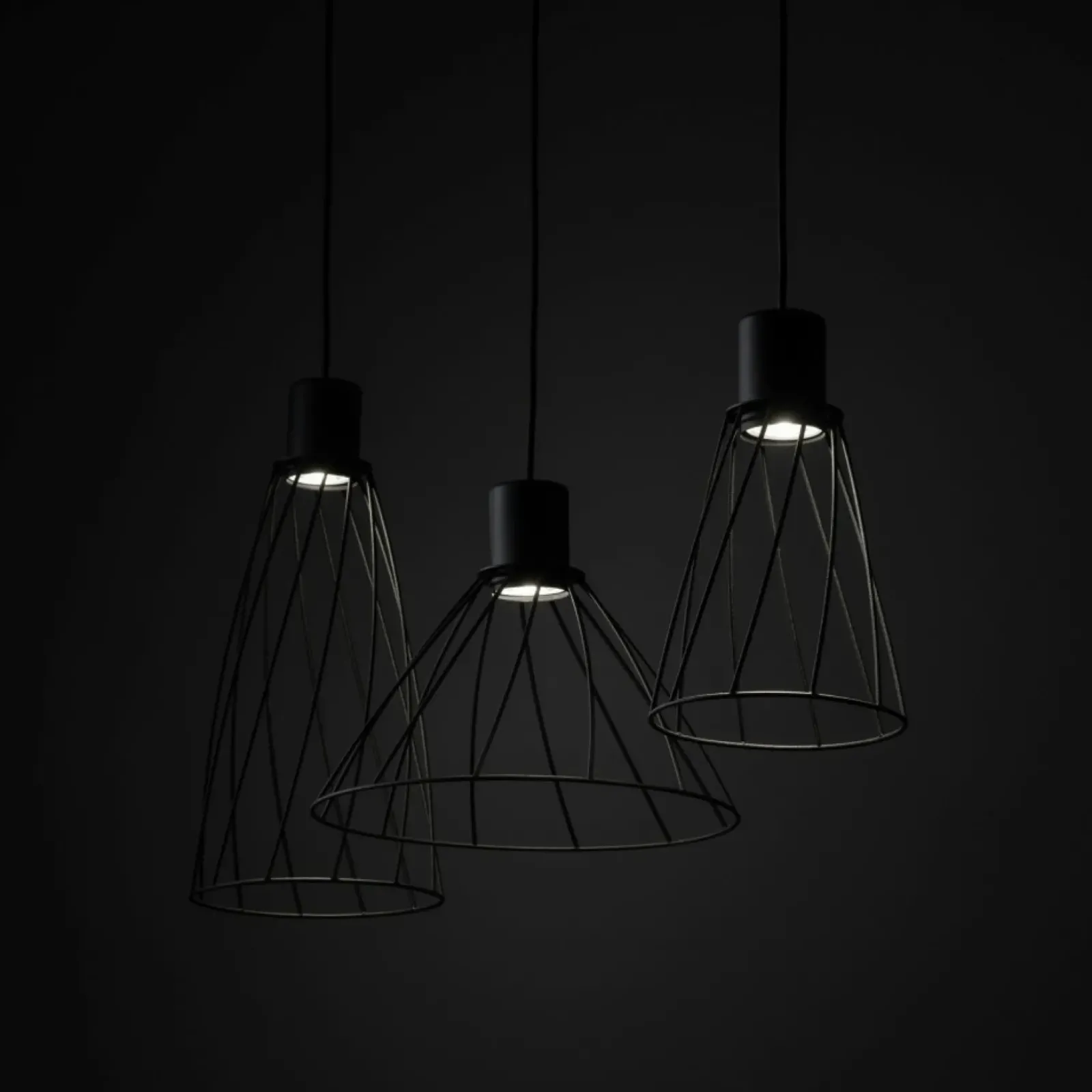Sklep Kaja Lampa z różnymi, drucianymi kloszami TK 10149 MODESTO | Kaja Discount