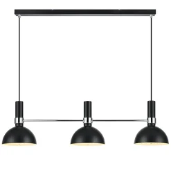 Sklep Kaja Lampa z trzema czarnymi kloszami na linkach 106855 | Kaja Oświetlenie Best
