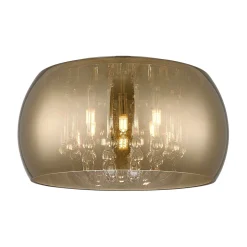 Sklep Kaja Lampa ze złotym kloszem, do sypialni C0076-05L-F4HF CRYSTAL | Kaja* Plafony Nowoczesne