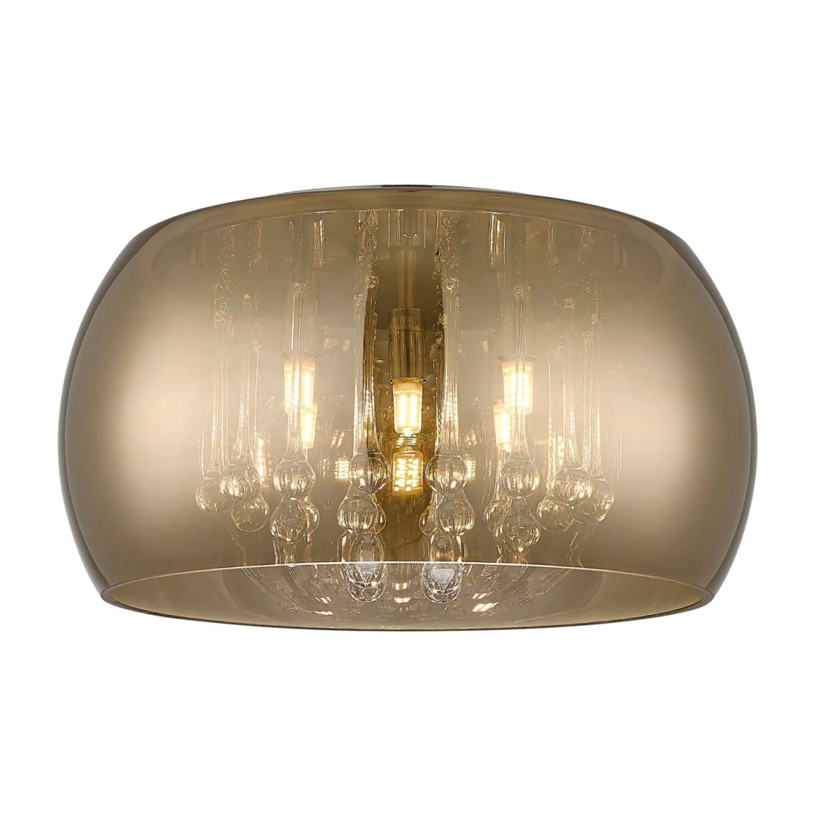 Sklep Kaja Lampa ze złotym kloszem, do sypialni C0076-05L-F4HF CRYSTAL | Kaja* Plafony Nowoczesne